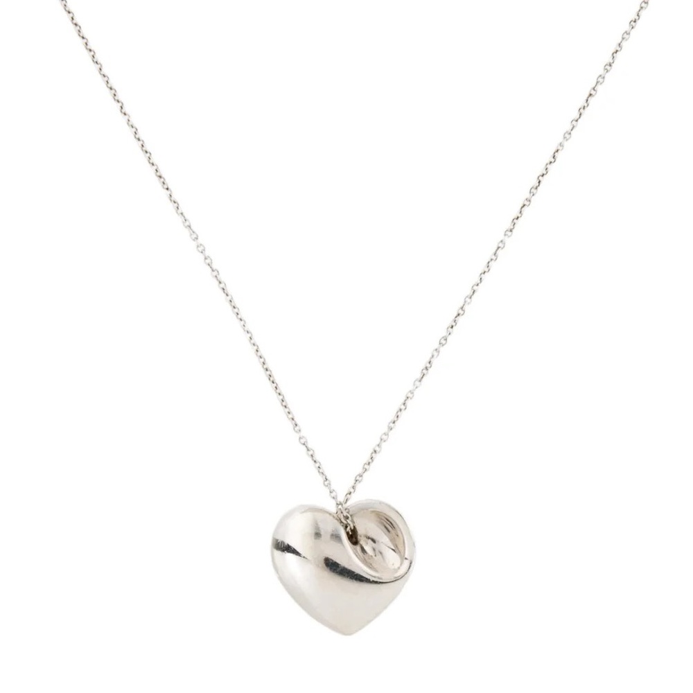Tiffany & Co. Pinched Heart Sterling Silver Necklace